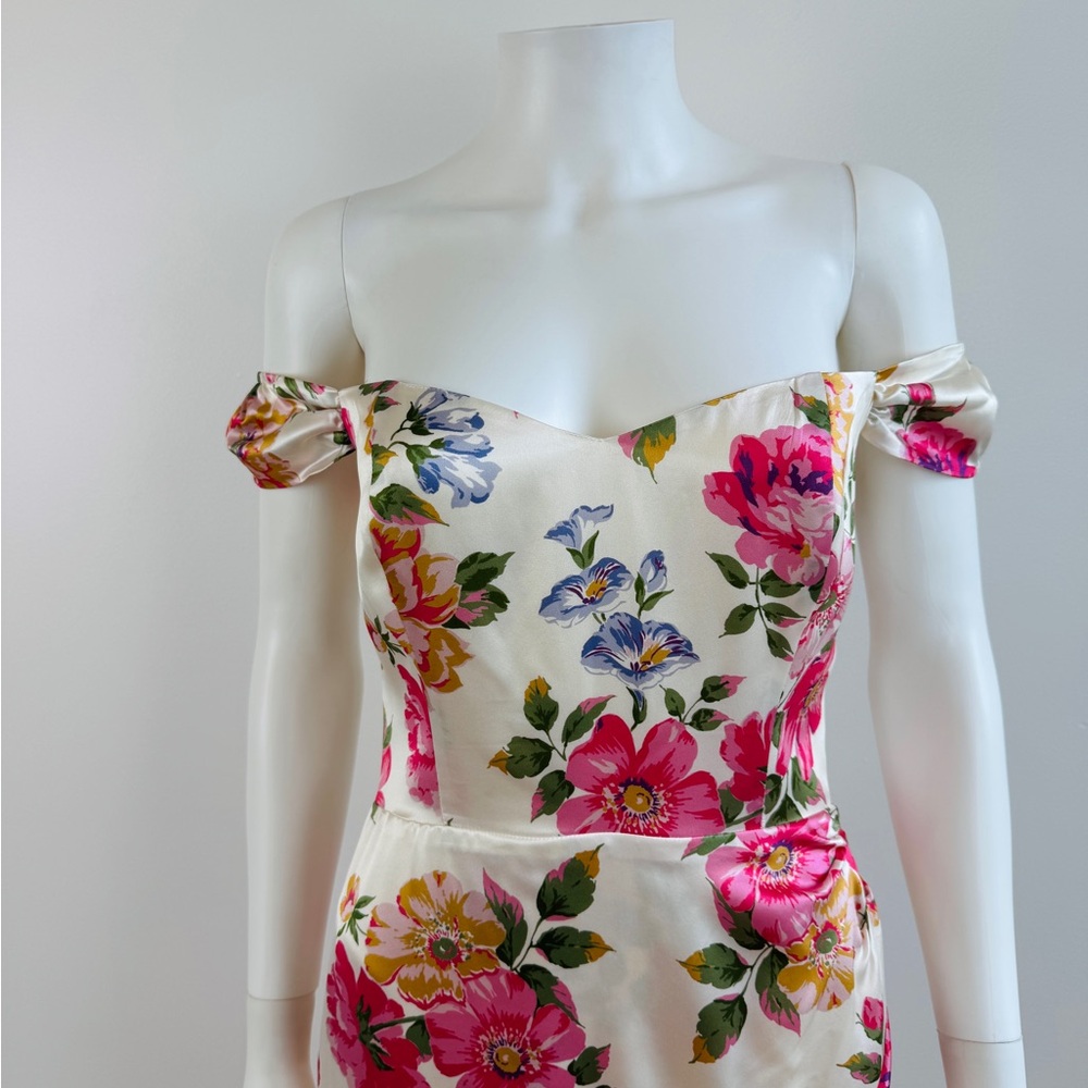 Reformation Pink Floral Midi Dress - Picture 3 of 9
